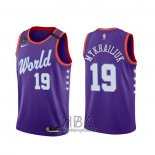 Camiseta 2020 Rising Star Svi Mykhailiuk NO 19 World Violeta