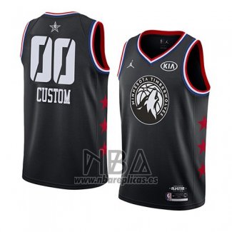 Camiseta All Star 2019 Minnesota Timberwolves Personalizada Negro