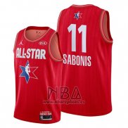 Camiseta All Star 2020 Indiana Pacers Domantas Sabonis NO 11 Rojo