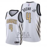 Camiseta Atlanta Hawks Charlie Brown JR. NO 4 Ciudad Blanco