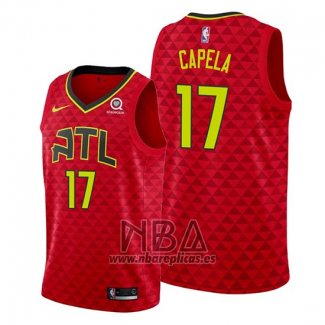 Camiseta Atlanta Hawks Clint Capela NO 17 Statement 2019-20 Rojo