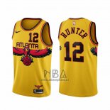 Camiseta Atlanta Hawks De'Andre Hunter NO 12 Ciudad 2021-22 Amarillo