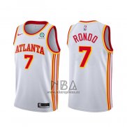 Camiseta Atlanta Hawks Rajon Rondo NO 7 Association 2020-21 Blanco