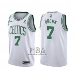 Camiseta Boston Celtics Jaylen Brown NO 7 Association 2021-22 Blanco