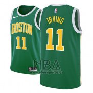 Camiseta Boston Celtics Kyrie Irving NO 11 Earned 2018-19 Verde