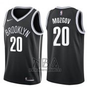 Camiseta Brooklyn Nets Timofey Mozgov NO 20 Icon 2017-18 Negro