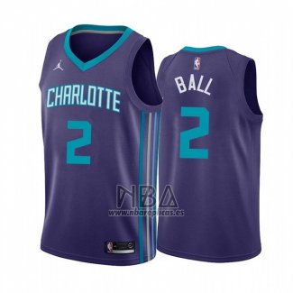 Camiseta Charlotte Hornets LaMelo Ball NO 2 Statement 2020-21 Violeta