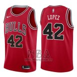 Camiseta Chicago Bulls Robin Lopez NO 42 Icon 2017-18 Rojo