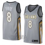 Camiseta Cleveland Cavaliers Channing Frye NO 8 Ciudad 2018 Gris