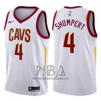 Camiseta Cleveland Cavaliers Iman Shumpert NO 4 Swingman Association 2017-18 Blanco