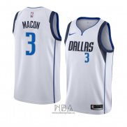 Camiseta Dallas Mavericks Daryl Macon NO 3 Association 2018-19 Blanco