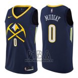 Camiseta Denver Nuggets Emmanuel Mudiay NO 0 Ciudad 2017-18 Azul