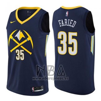 Camiseta Denver Nuggets Kenneth Faried NO 35 Ciudad 2017-18 Azul