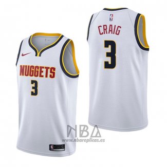 Camiseta Denver Nuggets Torrey Craig NO 3 Association Blanco