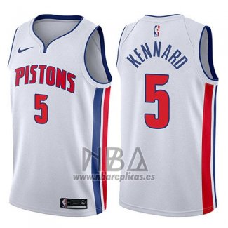 Camiseta Detroit Pistons Luke Kennard NO 5 Association 2017-18 Blanco