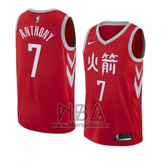 Camiseta Houston Rockets Carmelo Anthony NO 7 Ciudad 2018 Rojo