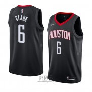 Camiseta Houston Rockets Gary Clark NO 6 Statement 2018 Negro