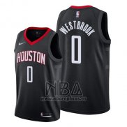 Camiseta Houston Rockets Russell Westbrook NO 0 Statement 2019 Negro