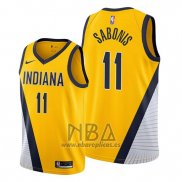 Camiseta Indiana Pacers Domantas Sabonis NO 11 Statement Edition Amarillo