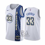 Camiseta Indiana Pacers Myles Turner NO 33 Ciudad Blanco