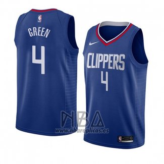 Camiseta Los Angeles Clippers Jamychal Green NO 4 Icon 2018 Azul