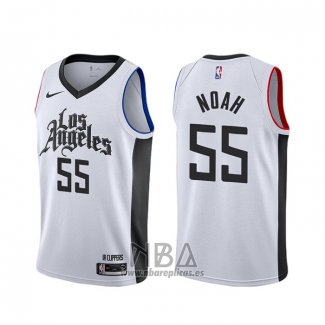 Camiseta Los Angeles Clippers Joakim Noah NO 55 Ciudad Blanco