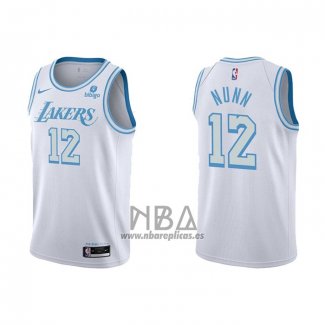 Camiseta Los Angeles Lakers Kendrick Nunn NO 12 Ciudad 2021-22 Blanco