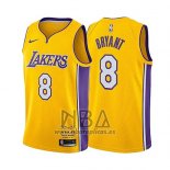 Camiseta Los Angeles Lakers Kobe Bryant NO 8 Retirement 2017-18 Oro