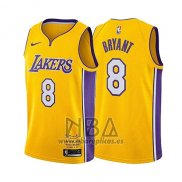 Camiseta Los Angeles Lakers Kobe Bryant NO 8 Retirement 2017-18 Oro