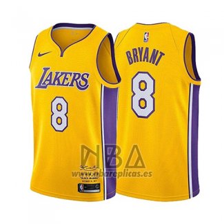 Camiseta Los Angeles Lakers Kobe Bryant NO 8 Retirement 2017-18 Oro