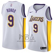 Camiseta Los Angeles Lakers Rajon Rondo NO 9 Association 2018 Blanco