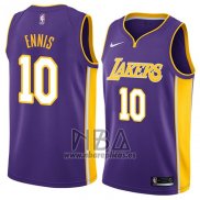 Camiseta Los Angeles Lakers Tyler Ennis NO 10 Statement 2018 Violeta