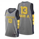 Camiseta Memphis Grizzlies Jaren Jackson Jr. NO 13 Ciudad Edition Gris