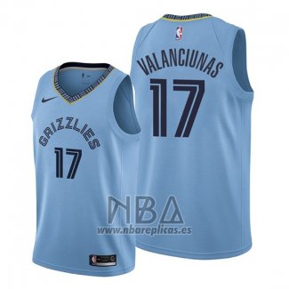 Camiseta Memphis Grizzlies Jonas Valanciunas NO 17 Statement Azul