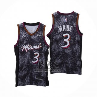 Camiseta Miami Heat Dwyane Wade NO 3 Fashion Royalty Negro