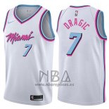 Camiseta Miami Heat Goran Dragic NO 7 Ciudad 2017-18 Blanco