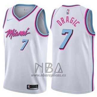 Camiseta Miami Heat Goran Dragic NO 7 Ciudad 2017-18 Blanco