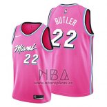 Camiseta Miami Heat Jimmy Butler NO 22 Earned 2019 Rosa