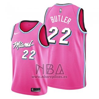 Camiseta Miami Heat Jimmy Butler NO 22 Earned 2019 Rosa