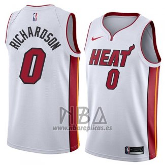 Camiseta Miami Heat Josh Richardson NO 0 Association 2018 Blanco