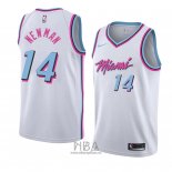 Camiseta Miami Heat Malik Newman NO 14 Ciudad 2018 Blanco