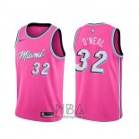 Camiseta Miami Heat Shaquille O'neal 32 Earned Rosa