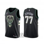 Camiseta Milwaukee Bucks Ersan Ilyasova NO 77 Statement Negro