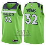 Camiseta Minnesota Timberwolves Karl-Anthony Towns NO 32 Statement 2017-18 Verde