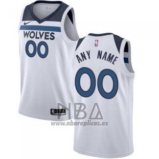 Camiseta Minnesota Timberwolves Personalizada 2017-18 Blanco