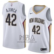 Camiseta New Orleans Pelicans Alexis Ajinca NO 42 Association 2018 Blanco