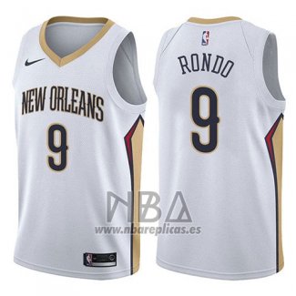 Camiseta New Orleans Pelicans Rajon Rondo NO 9 Association 2017-18 Blanco