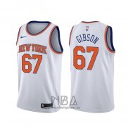 Camiseta New York Knicks Taj Gibson NO 67 Association Blanco