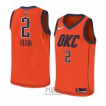 Camiseta Oklahoma City Thunder Raymond Felton NO 2 Earned 2018-19 Naranja