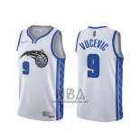 Camiseta Orlando Magic Nikola Vucevic NO 9 Earned 2020-21 Blanco